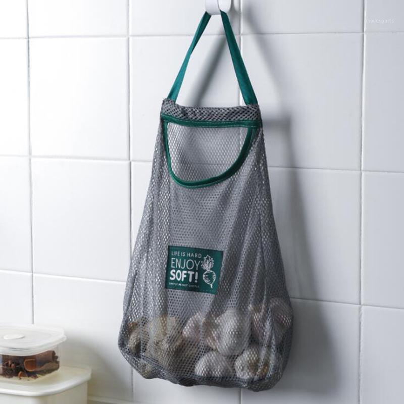 

Storage Bags Handy Shopping Kitchen Fruit Vegetable Hanging Bag Reusable Mesh Ecology Tote Pouch Onion Organizer1