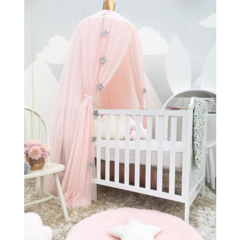 

Baby Mosquito Decor Net Crib Canopy Cot Bed Curtain Valance Hung Dome Girls Nursery Room Decor Princess Canopy Kids Play Tents, White