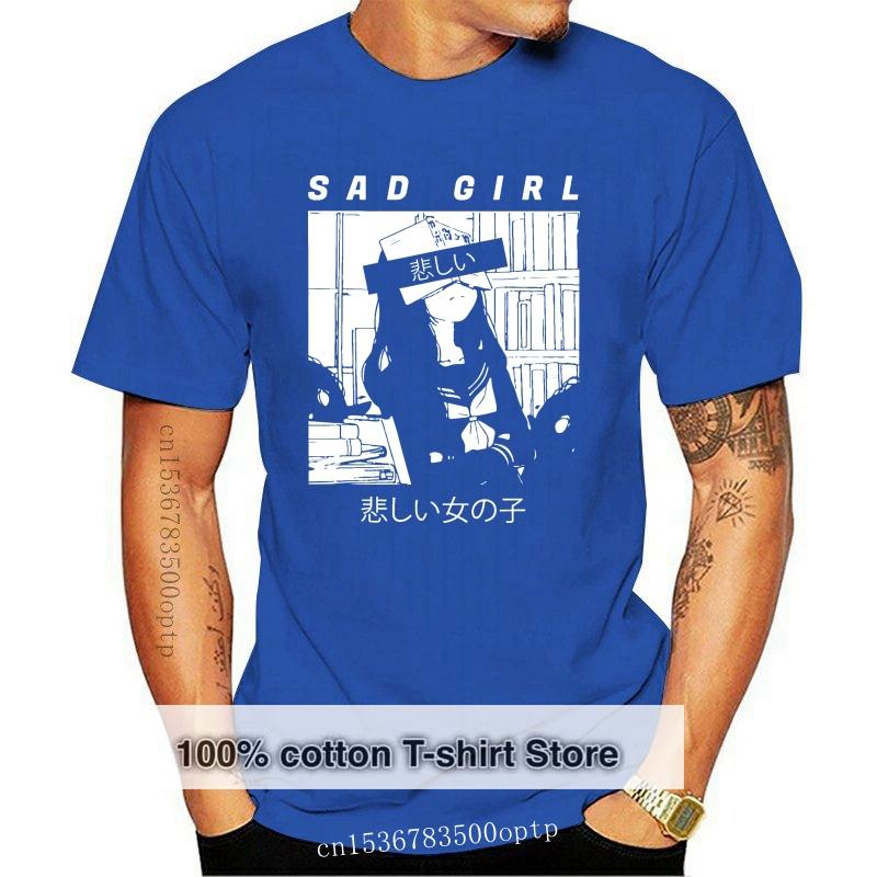 

Men' T-Shirts Sad Anime Girl Japanese Babe Otaku Cool Gift T-Shirt, Beige