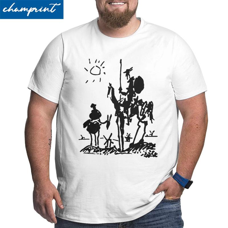 

Men's T-Shirts Picasso Art Painting For Men Don Quixote Knight Big Tall Tee Shirt Short Sleeve T Size 4XL 5XL 6XL Clothing, Black