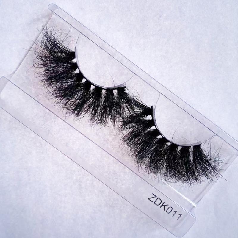 

False Eyelashes Luxury 25mm 3D Fluffy 5D Real Mink Eye Lashes 25 MM Eyelash Customize Logo Box Packaging Case Vendor Wholesale Bulk