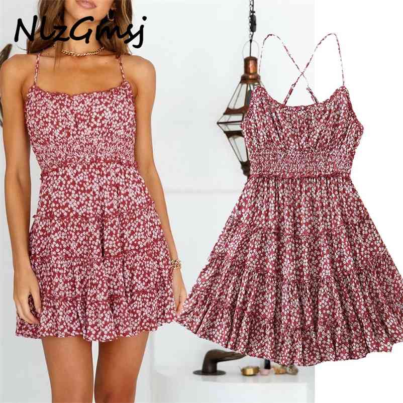 

Dres Summer Print Adjustable Spaghetti Strap Ladies Mini Casual Lady Vestidos 03 210628, As picture