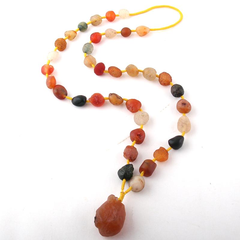 

Pendant Necklaces Fashion Natural Stone Bead Knotted Jewelry Multi Gobi Agat Necklace Dropship