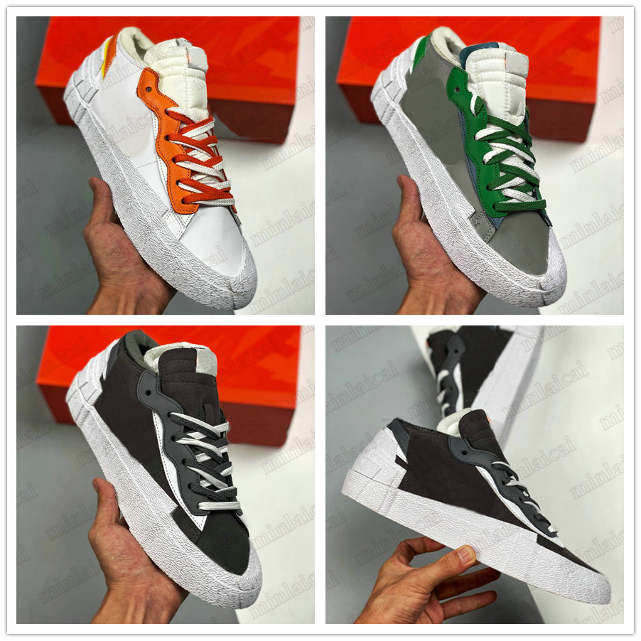 

BLAZER Low Iron Grey Designer Shoes Blazers Men Skateboard Shoe Medium White Magma Orange Green Women Sports Sneakers, Customize