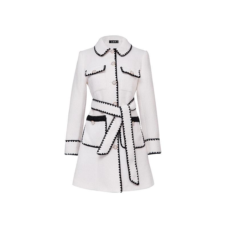 Winter classic designer Apparel Women's Wool & Blends fashion lace-up dress Elegant atmosphere women clothes Woolen coat Warm jacket Outerwe-image-741221467