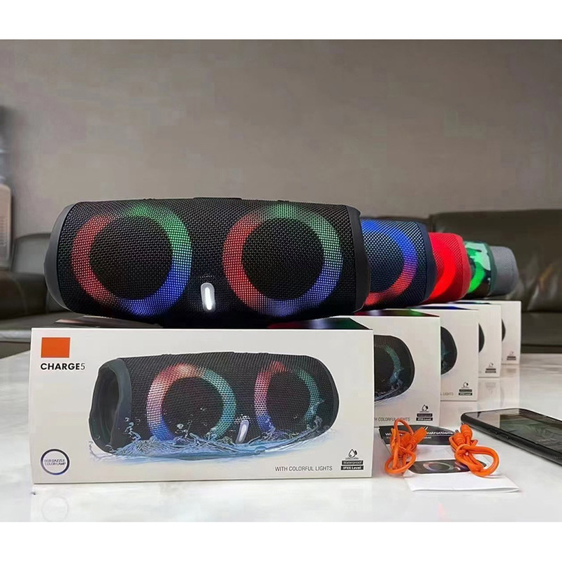 

Charge 5 Bluetooth Speaker RGB Charge5 Portable Mini Wireless Outdoor Waterproof Subwoofer Speakers Support TF USB Card