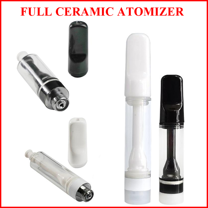 

Delta 8 Full Ceramic Atomizers Empty Vape Pen Cartridges Carts 1ml 0.8ml 510 Thread Thick Oil Vaporizer Lead Foam Package E Cigarettes
