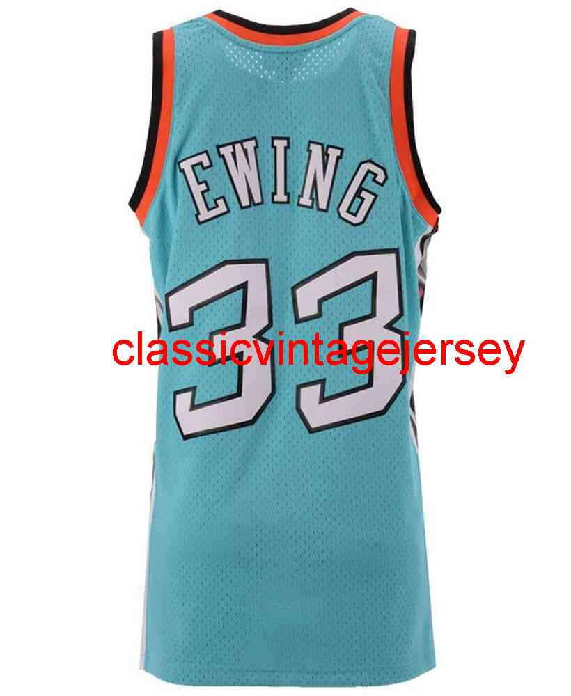 

Men Women Youth Mitchell Ness ALL STAR GAME 1996 Patrick Ewing EASTERN TEAL SWINGMAN Jersey Embroidery Custom Any Name Number -5XL 6XL, Blue