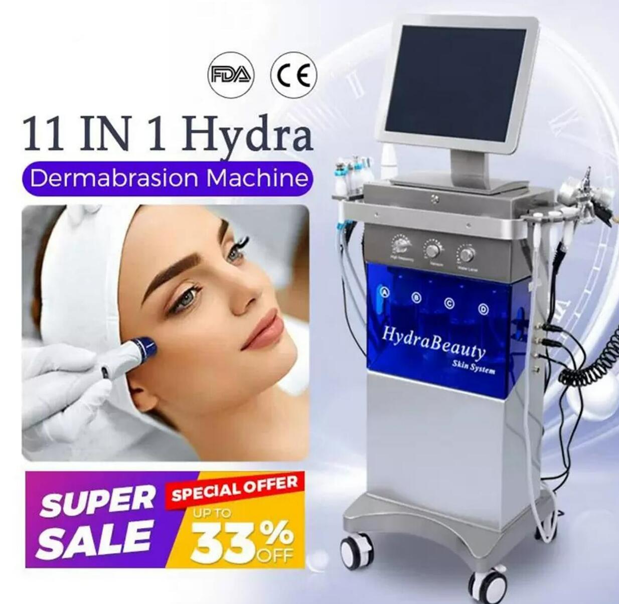Powerful Hydra facial Microdermabrasion skin whitening softening, face lifting and tightening, eyebag and black eye circle removing beauty machin-image-747924387