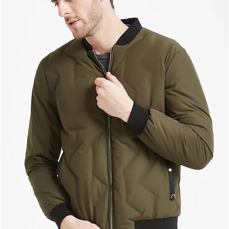 

Men's Winter Warm Down Jacket Trench Coat Autumn Water and Wind-Resistant Windbreaker Jackets High Quality Overcoat Parka Men 211110, Army green