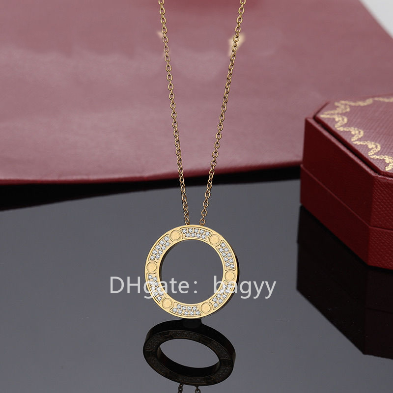 

Jewelry Ladies Love rings Pendant Necklaces Screw Earrings carti Bracelet Van Party Wedding Couple Gift Fashion Luxury Cleef designer [have box] a6, Silver