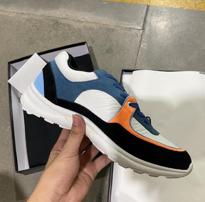 

Designer sneaker men women reflective casual shoes Genuine Leather sneakers party velvet calfskin mixed fiber top quality shoe with box size 35-46 A1, Color2
