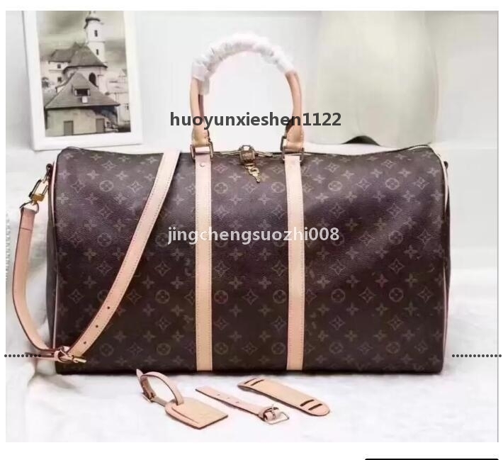 

808 GGLVLouisVutton YSLVITTON Real Leather Duffle 50 55cm Luggage Handbags Shoulder Bags Handbag Tote duffel Me fZP, Bag