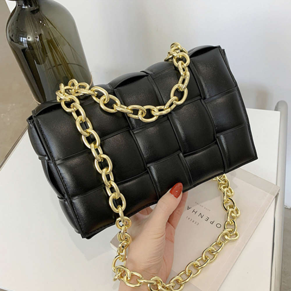 

Small Bag Women's 2021 Msenger Shoulder Bag Korean Style Thick Chain Pu Small Square, White