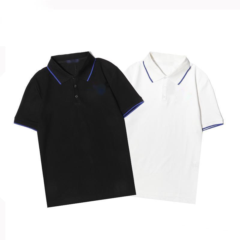 

2071 Summer Couples Clothes Men Women Golf Sportwear Polo Shirt Short Sleeve Casual Loose Pullovers Printing Stand Collar T-shirt Tops Tees, White