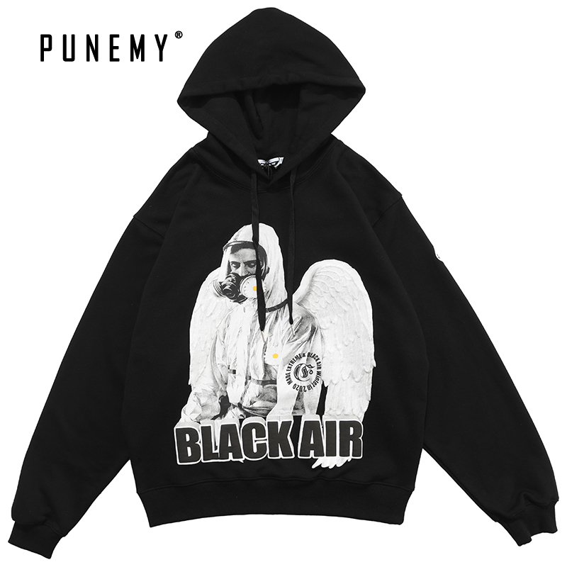 

2021 Men Hoodie Gothic Pattern Print Hip Hop Streetwear Harajuku Hoodies 100% Cotton Oversize Hooded Autumn New Sweatshirt Wo8h, White
