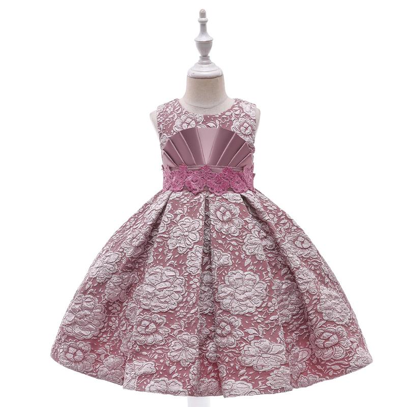

Girl's Dresses Princess Lace DressKids Sleeveless Knee Length Flower Ruched Dress For Girls Pageant Formal Ball Gown Kids Costumes, Red;yellow