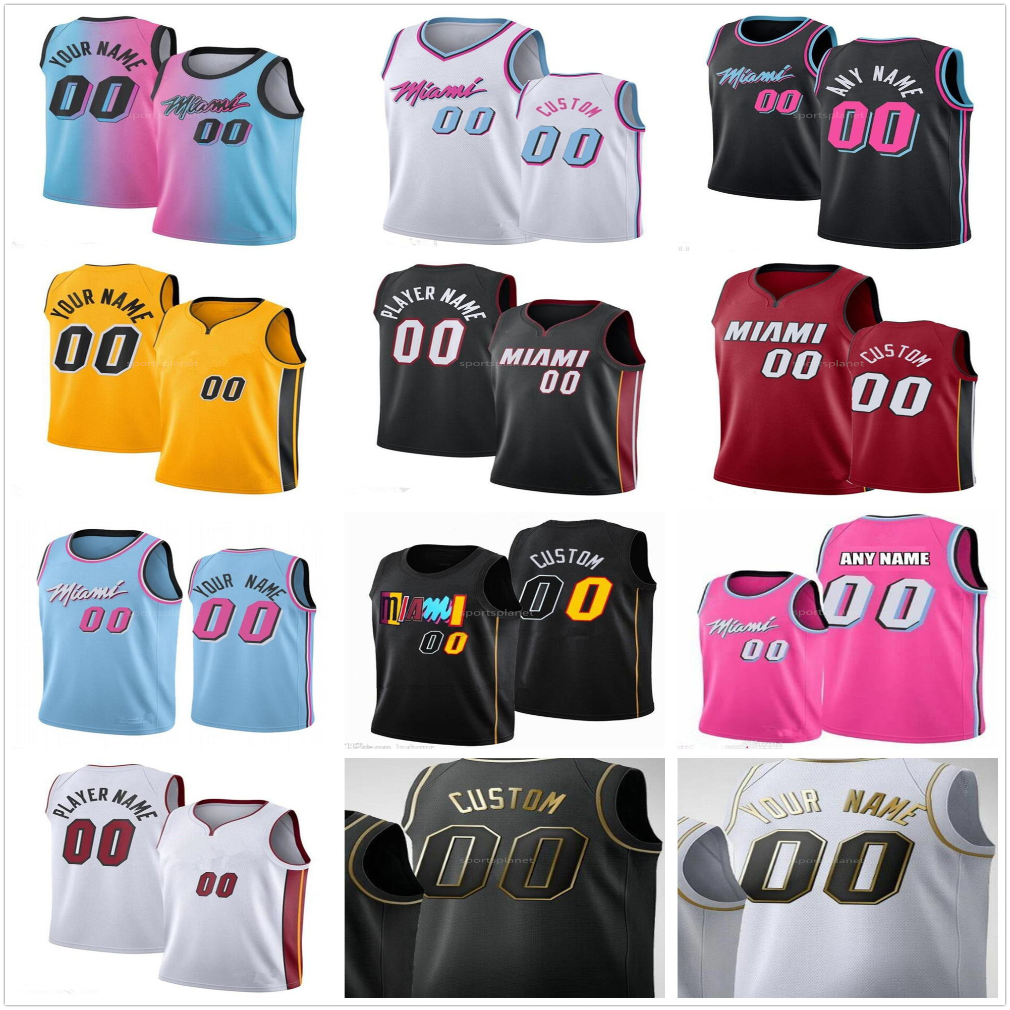 

2021 75th Custom City Printed Jimmy 22 Butler Tyler 14 Herro Bam 13 Adebayo Dwyane 3 Wade 25 Nunn Goran Dragic Victor 4 Oladipo Men Woman Kids Youth Basketball Jerseys, Lavender