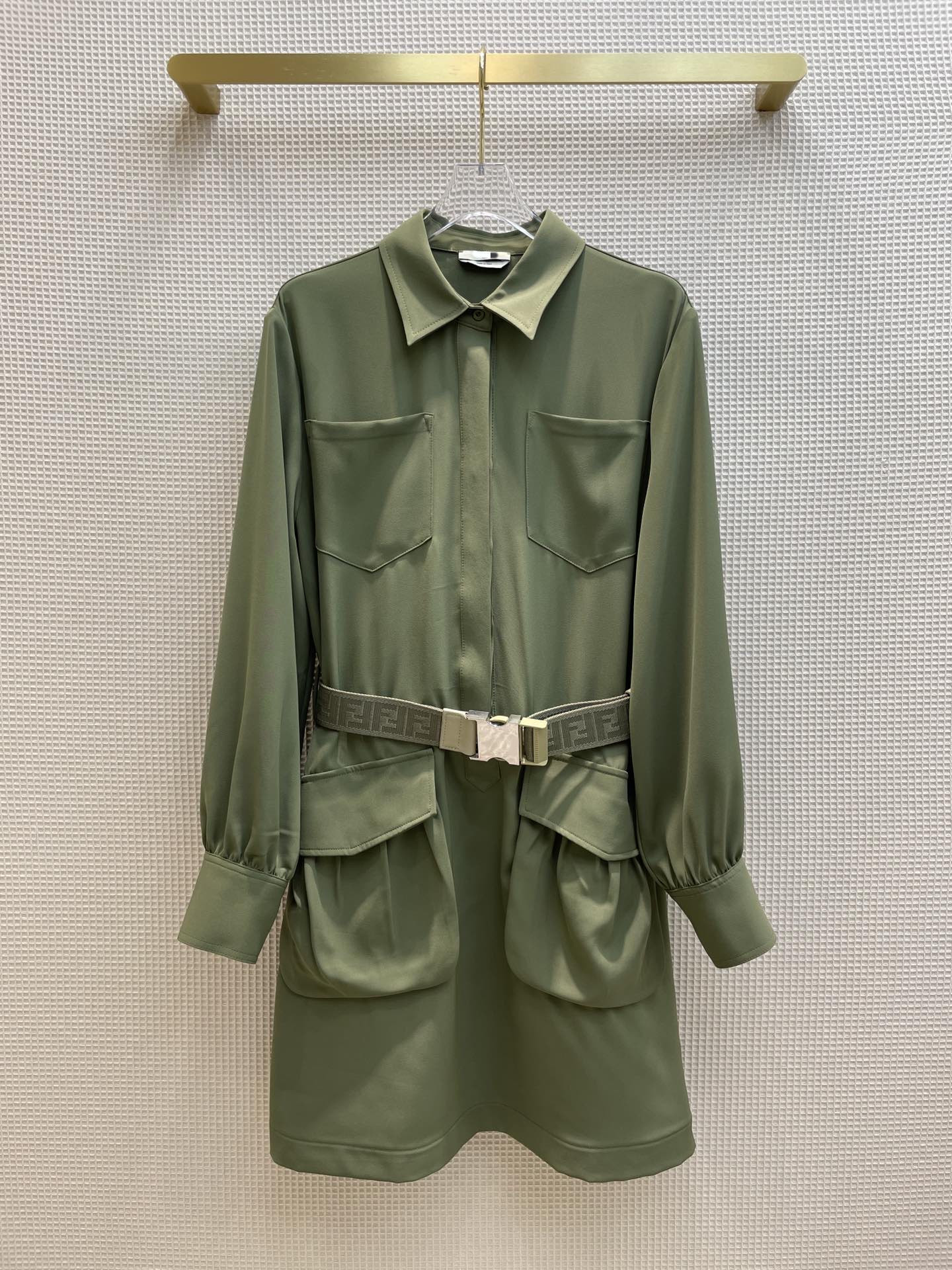 

2021 Designer Dress Lapel Neck Long Sleeve Panelled Fashion Milan Runway Brand Same Style Women's Clothing 0605-29, Black