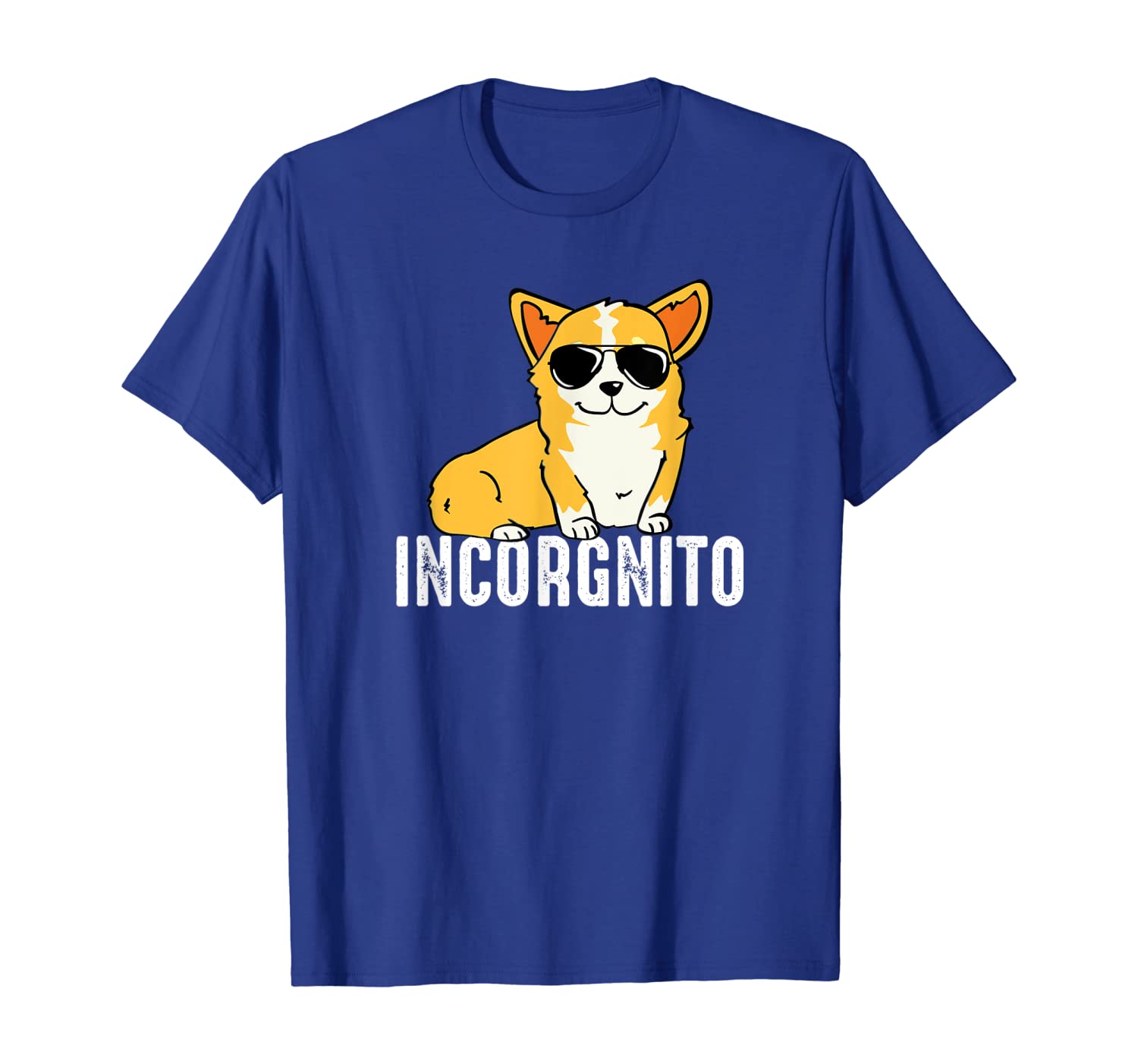 

Incorgnito T-Shirt Funny Corgi Shirt Gift Dog Lovers Tee, White;black
