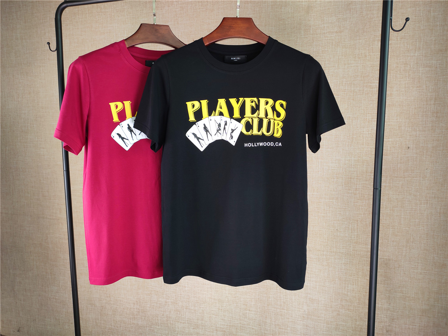 

2021 Amir amir alphabet poker printed trendy T-shirt, White;black