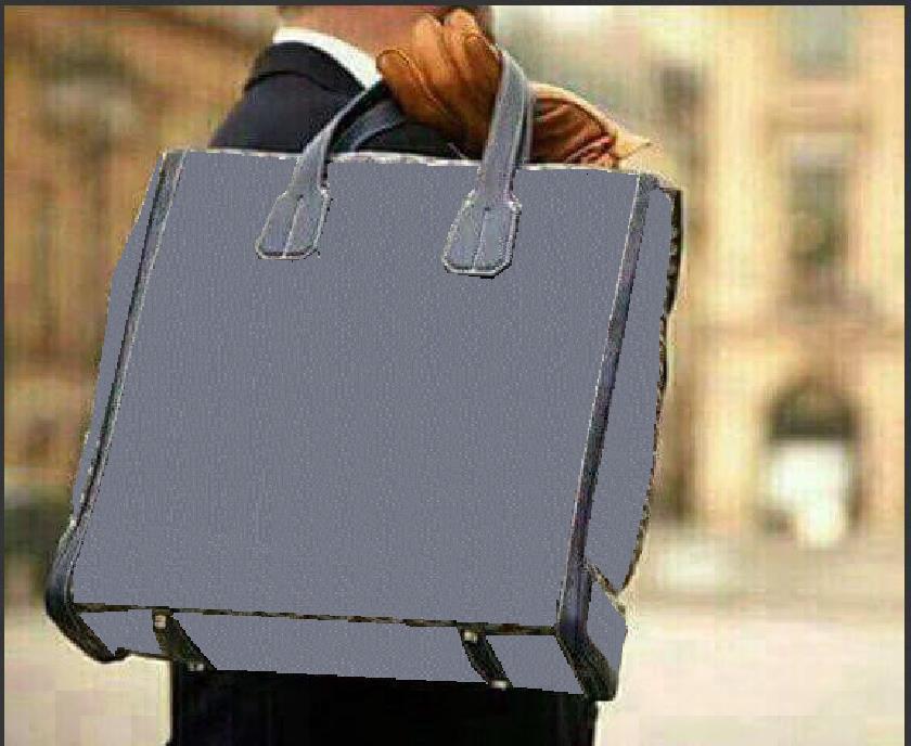 

50OF bags Private new cowhide men's handbag single shoulder messenger GoYA briefcase bag business hand drawn GY, Gray