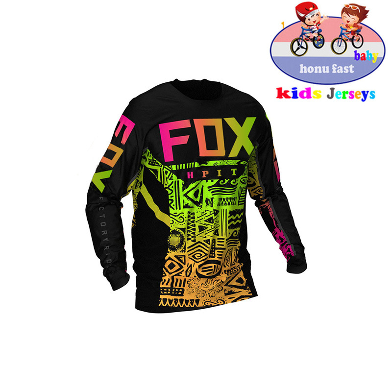 

Kids Off Road ATV Racing T-Shirt AM Fox Bicycle Cycling Bike Downhill Jersey Motorcycle Jersey Motocross MTB DH MX Ropa D Boys Q1205, Gray;blue