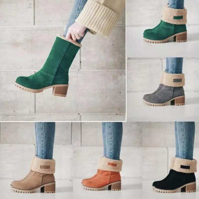 

5 Colors Winter Warm Ankle Snow Booties Martin Australia Boot Lady Boots Cowboy Bottes Chaussons Shoes Women Big Size 35-43 with Opp Bag, Shoes box