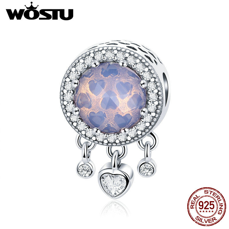 

WOSTU Hot Fashion 925 Sterling Silver Radiant Heart Charm Beads Fit Bracelets Pendant Original Delicate Jewelry Gift CQC999 Q0531