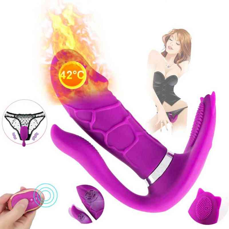 

Nxy Vibrators Sex Heating Wearable Dildo Vibrator for Women Masturbator Panties g Spot Clitoris Stimulator Remote Control Adult Toys 1220