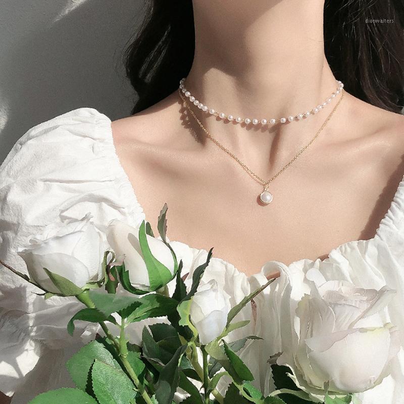 

Necklaces Trend For Women Girls Party Pearl Necklace Female Clavicle Chain Niche Cold Wind Simple Temperament Chains