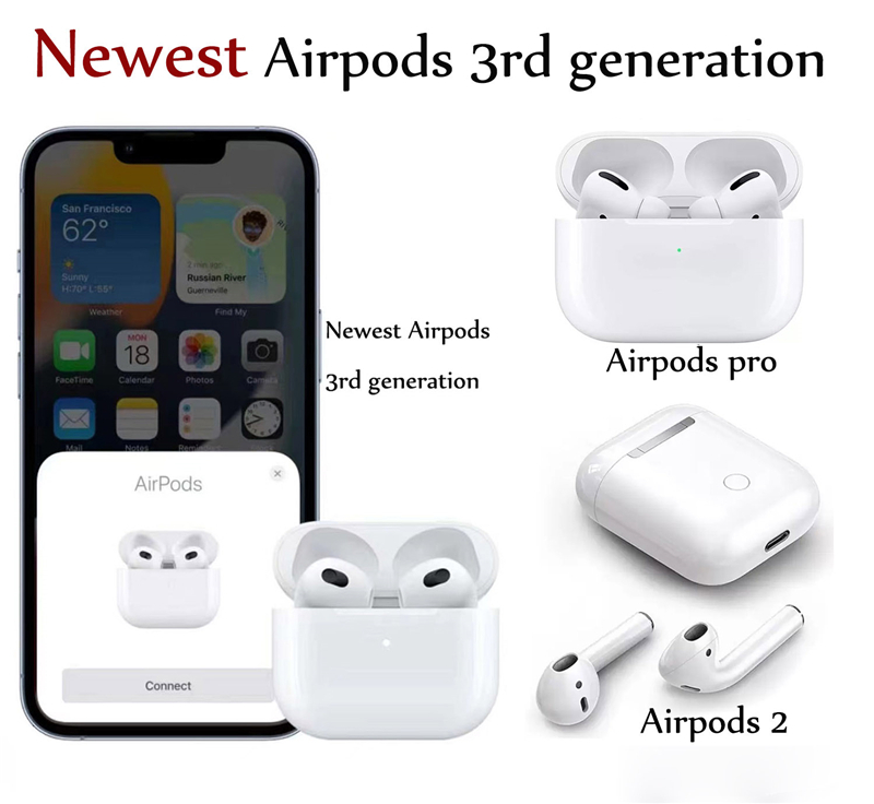 

[XY] 1:1 Dupe A I r p o d s pro Accessories AP3 for iPhone H1 Electronics Chip Rename GPS Wireless Charging Bluetooth Headphones