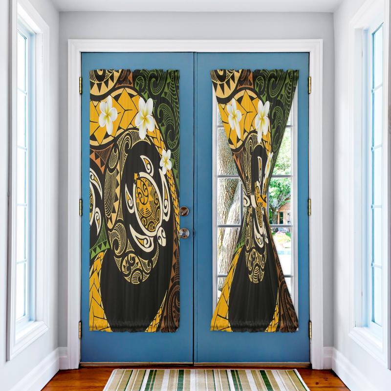 

Curtain & Drapes Ethnic Polynesian Texture Flower Curtains For Living Room Bedroom Home Decor Door Kitchen Window Drape