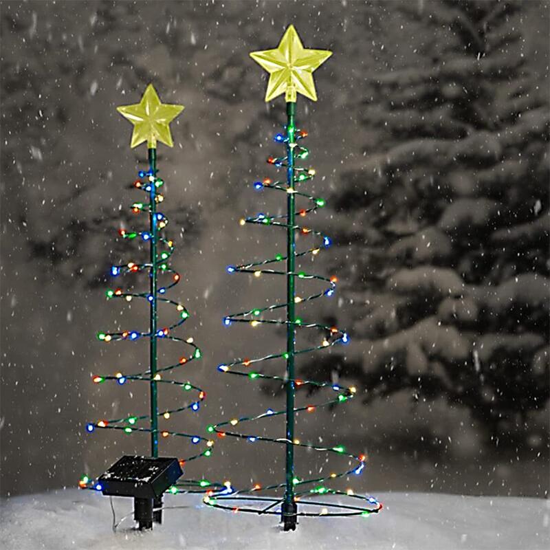 

Christmas Decorations Outdoor String Lights Solar Metal LED Tree Decoration Garden Luminous Colorful For Patio Xmas Wedding Party