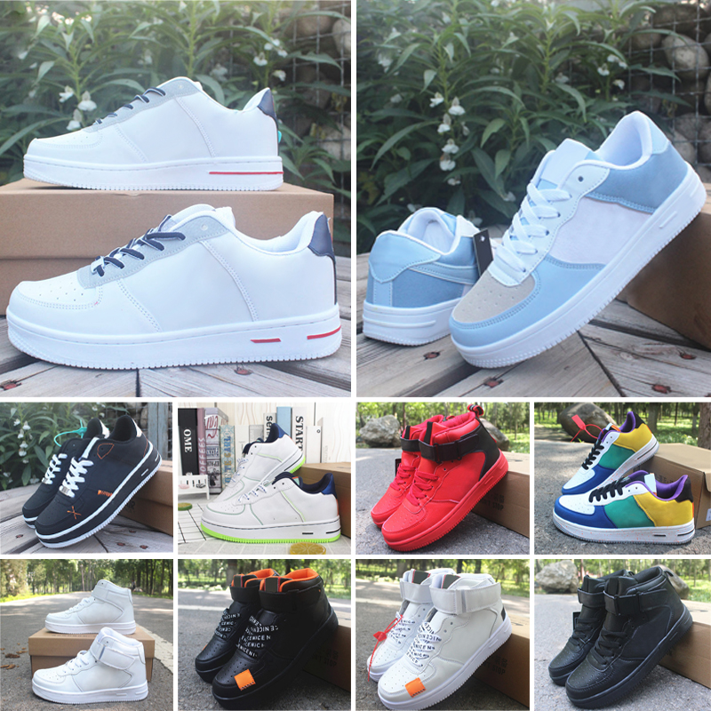 

fashion platform shoes men women skateboard triple black white Utility red low mens trainers sports sneakers 36-45, Color 8