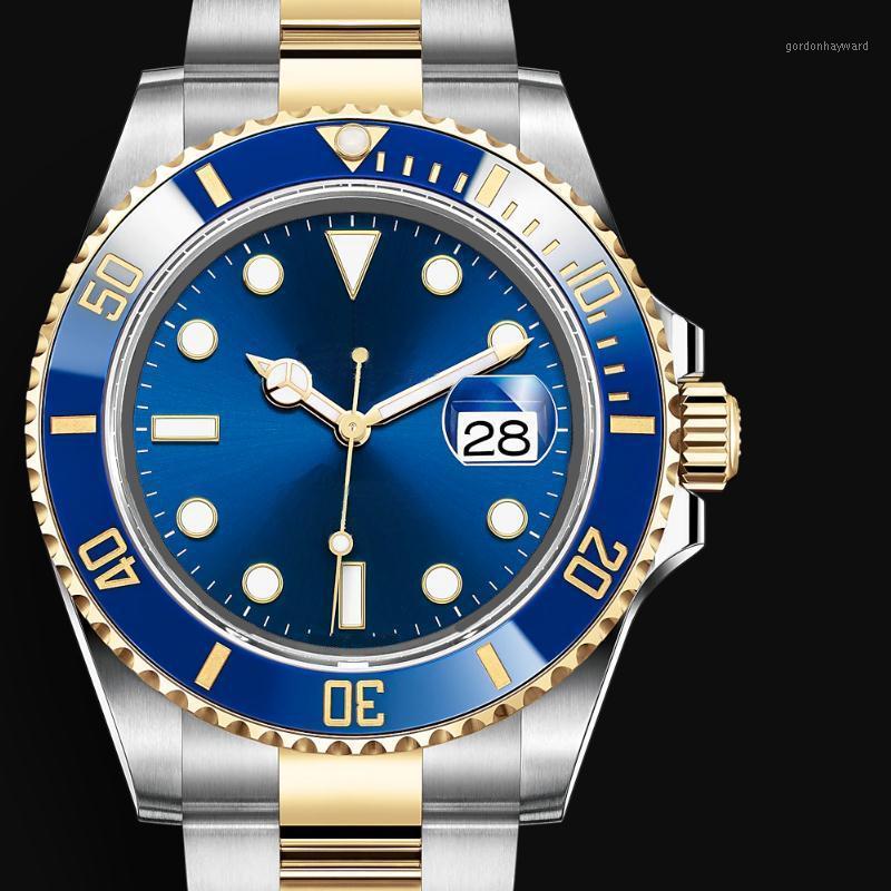Montre-bracelets Montre de luxe mécanique Homme automatique 41mm 2021 Modèle 126610 Kermit Acier inoxydable 1: 1 Édition Bezel en céramique