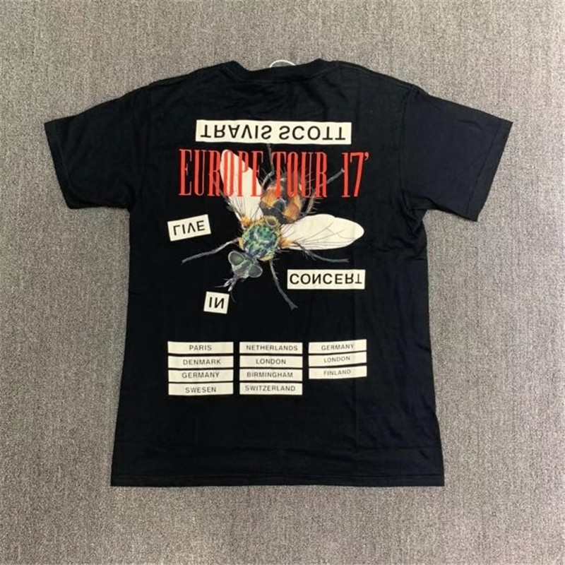 

2021 New Travis Scott Europe Tour T-shirt Men Women Astroworld Cactus Jack t Shirt Tees Mens Clothing R8r7