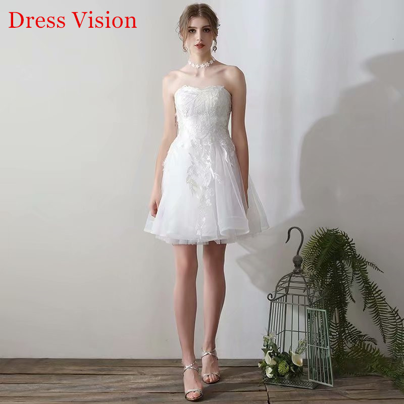 

2021 Ivory White Lace Appliques Wedding Party Simple Robe De Soiree Bride to Be Z3b2, Red & white