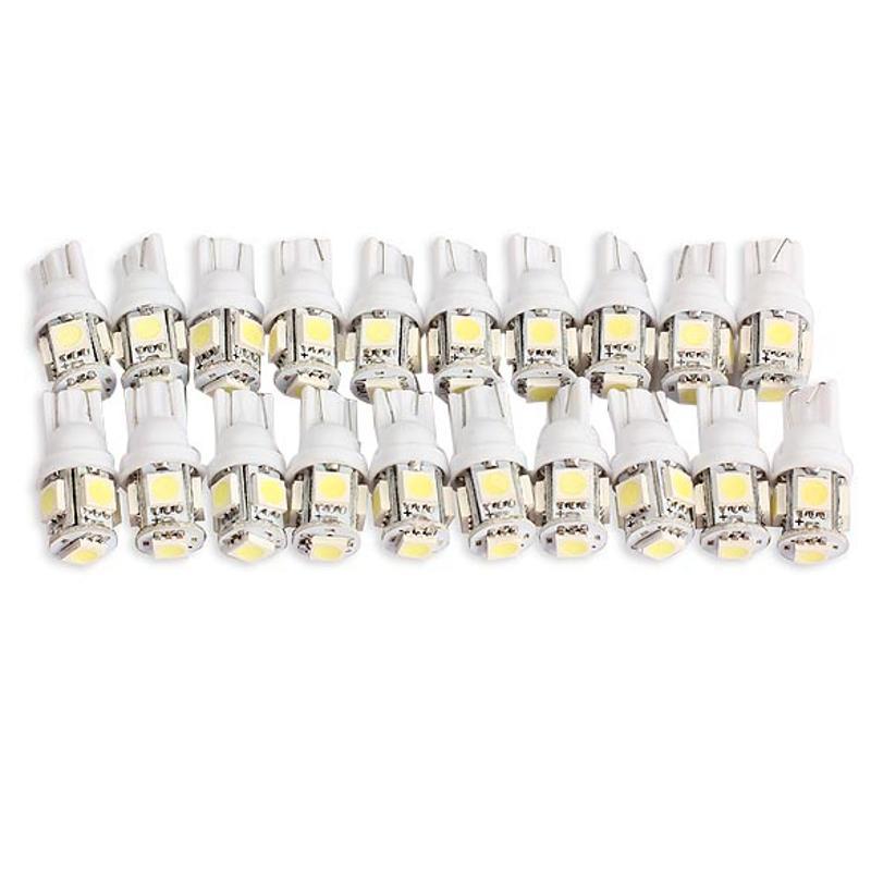 

Car Headlights 20PCS 5SMD LED White Light Side Wedge Tail Lamp Bright