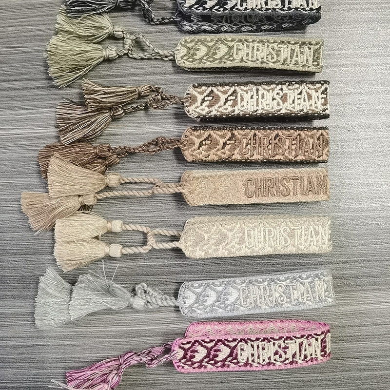 

Luxury Textiles Friendship Bracelet for Women Leopard Printed Rope Bracelet Embroidery Furnished Bracelets with Box Wholesale Jewellery, Golden;silver