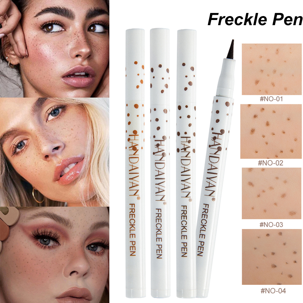

HANDAIYAN Natural Lifelike Freckle Pen Soft Brown Freckle Pen Makeup Waterproof Dot Spot Pen Create Effortless Sunkissed Look, Mixed color