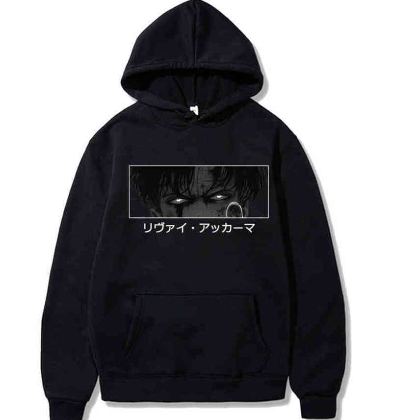 

Attack On Titan Hoodie Men Long Sve Sweatshirts, Black