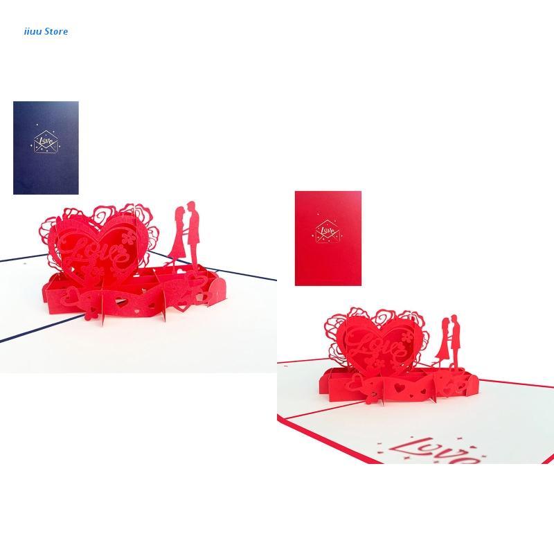 

Greeting Cards Love Heart Up Valentines Day Card 3D Popup For Anniversary