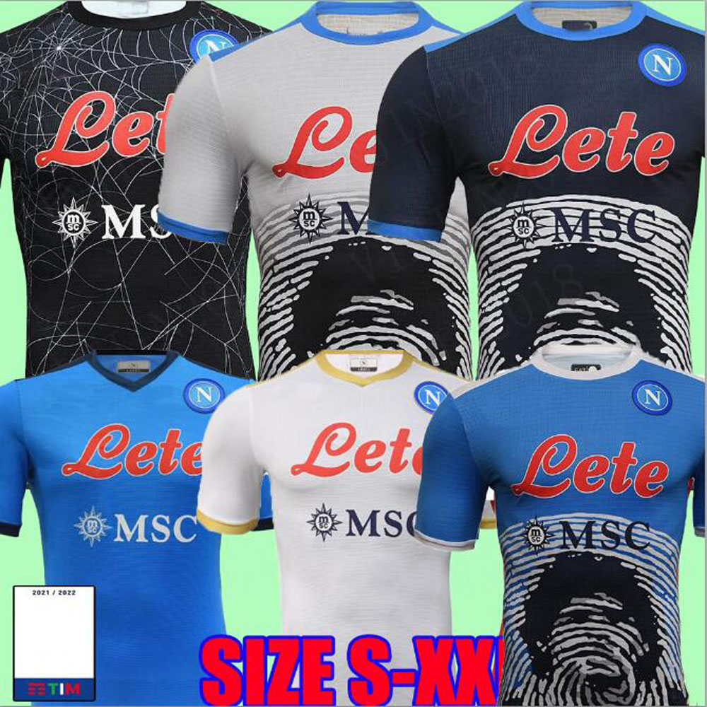 

2021 2022 Napoli Soccer Jerseys Halloween Burlon MARADONA Maglietta da calciatore OSIMHEN INSIGNE 21 22 FANS PLAYER SSC Naples MAGLIA MERTENS men Kid Football Shirt, Away men+epl
