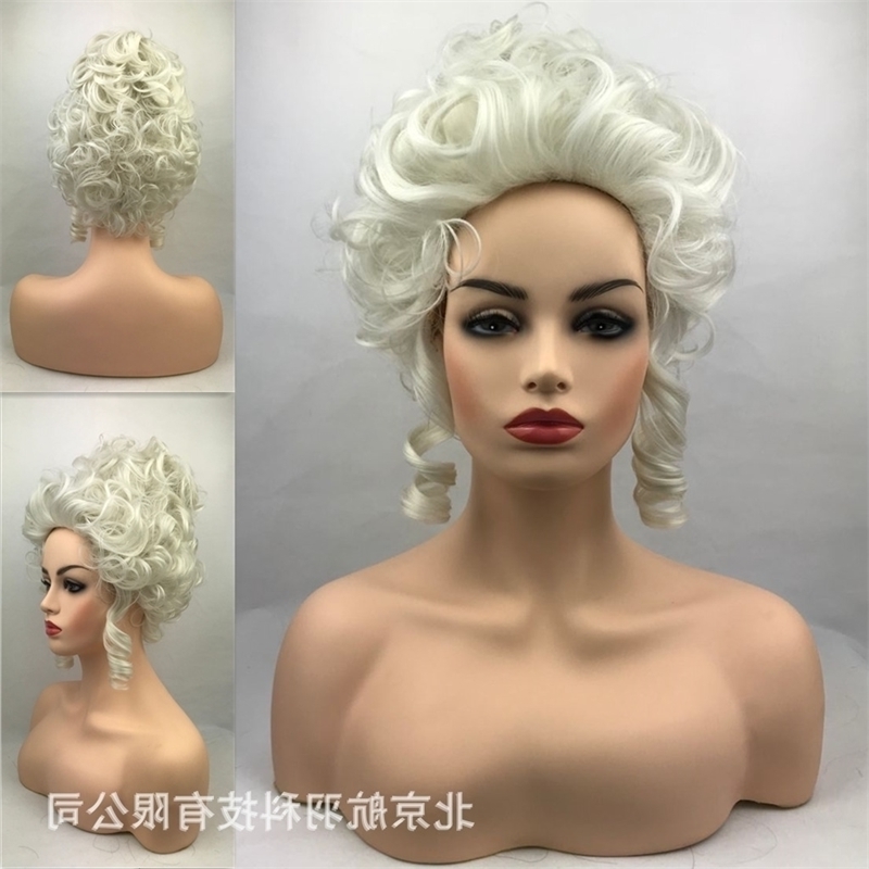 

wig black Silver grey, without bangs ancient noble royal court headwear chemical fiber high temperature silk