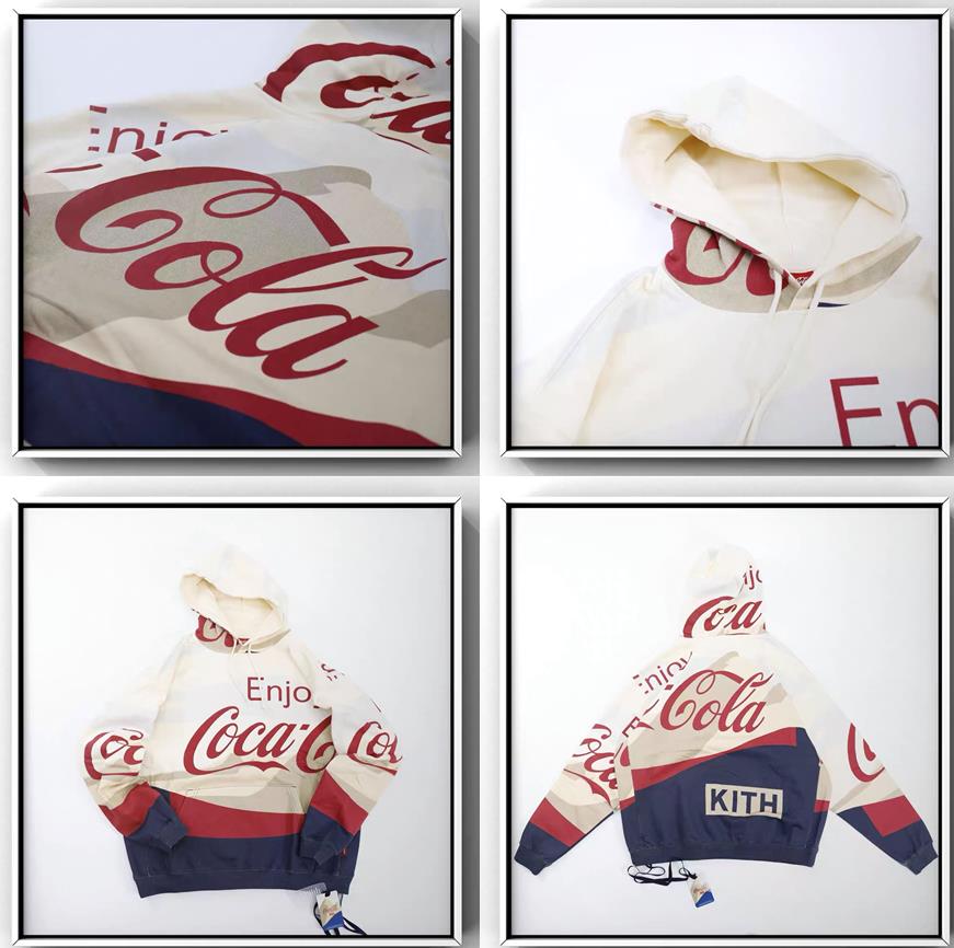 

KITH warm hoodies cola red yellow men hoody long sleeve streetwear pullover sweatshirts letter print hoodie hip hop sweater Fog mens thick, I need other product