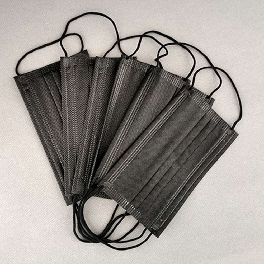 

Black and breathable white disposable adult three-layer dustproof mask bicycle outdoor Masks Free oshipping