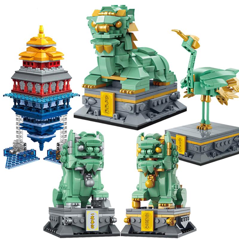 

NEW K10112 In stock Ancient Chinese Architecture building blocks assembly model Educational Children Toy Bricks