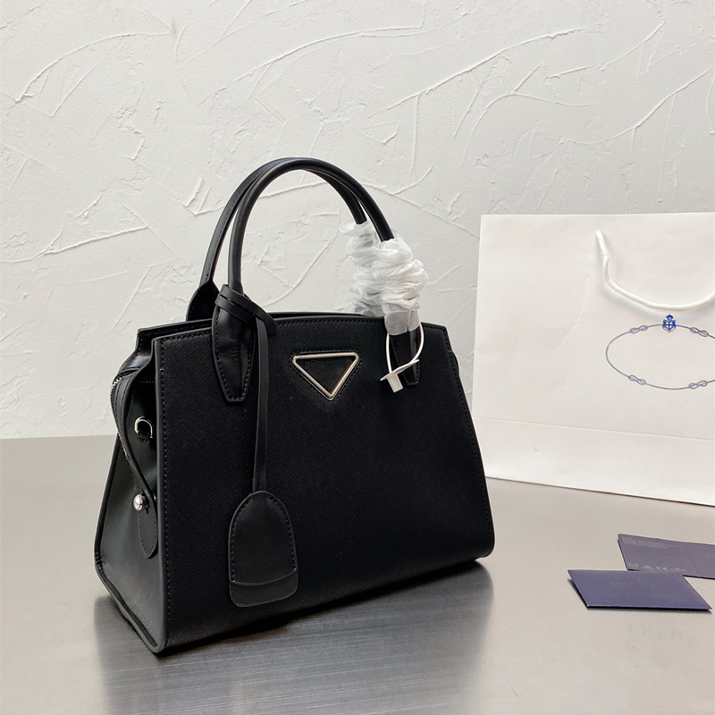 

Classic luxury Ladies Trapeze Casual Totes bag DOUBLE BUCKET Handbag Real Cowhide Leather handbags Designer Shoulder Bags With original box size 28 20 cm, Color 1