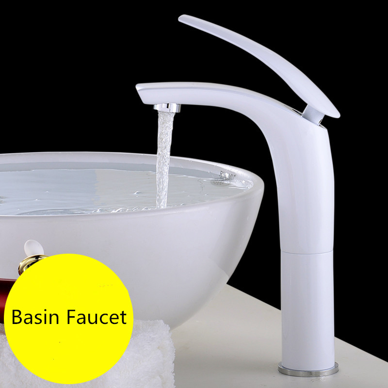 

2021 New Basin Faucets Hot&cold Brass Faucet/mixer/tap White/black Bathroom Faucet Crane Sink Wash Tap A2ij